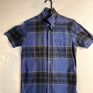 Men’s RVCA Plaid Short-Sleeve Button-Down Shirt Size Small